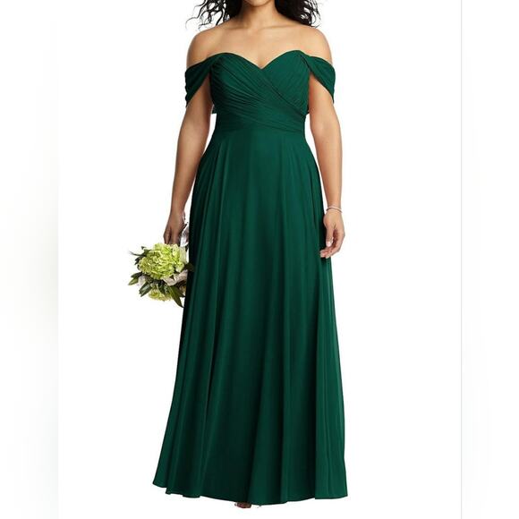 DESSY COLLECTION Draped Chiffon Maxi Dress 16 - Picture 1 of 12